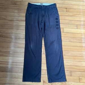 Vintage Vans x Independent Mens Chino Pants Size 31 Charcoal Grey Skater Y2K
